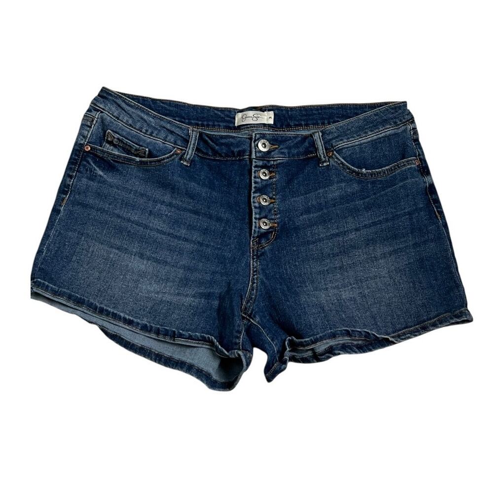 Jean Shorts Denim Festival Summer Beach Casual Cut Off Button Fly 32 Skimmer